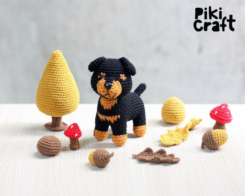 Rocky Rottweiler Crochet Pattern Amigurimi