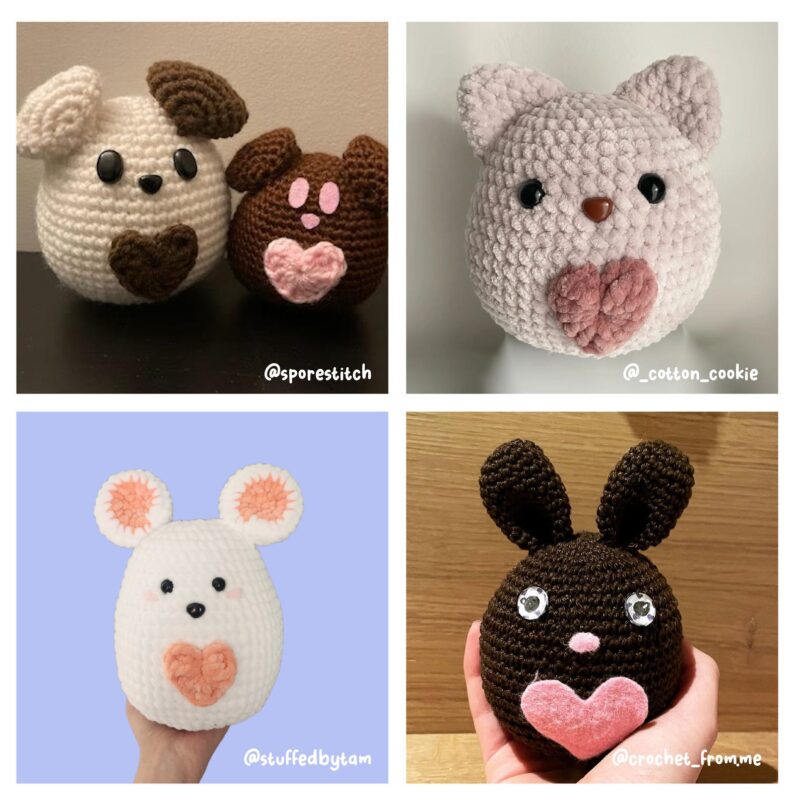 Darki | Dark Chocolate Bunny | Amigurumi Pattern PDF | English  | Chocolate Egg Buddies | Valentine's Day - Image 7